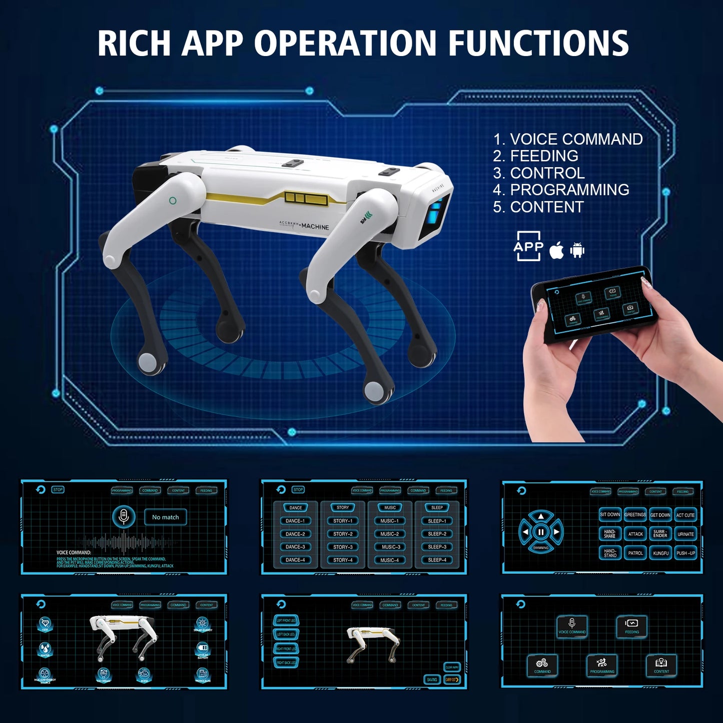 Intelligent AI RC Robot Dog